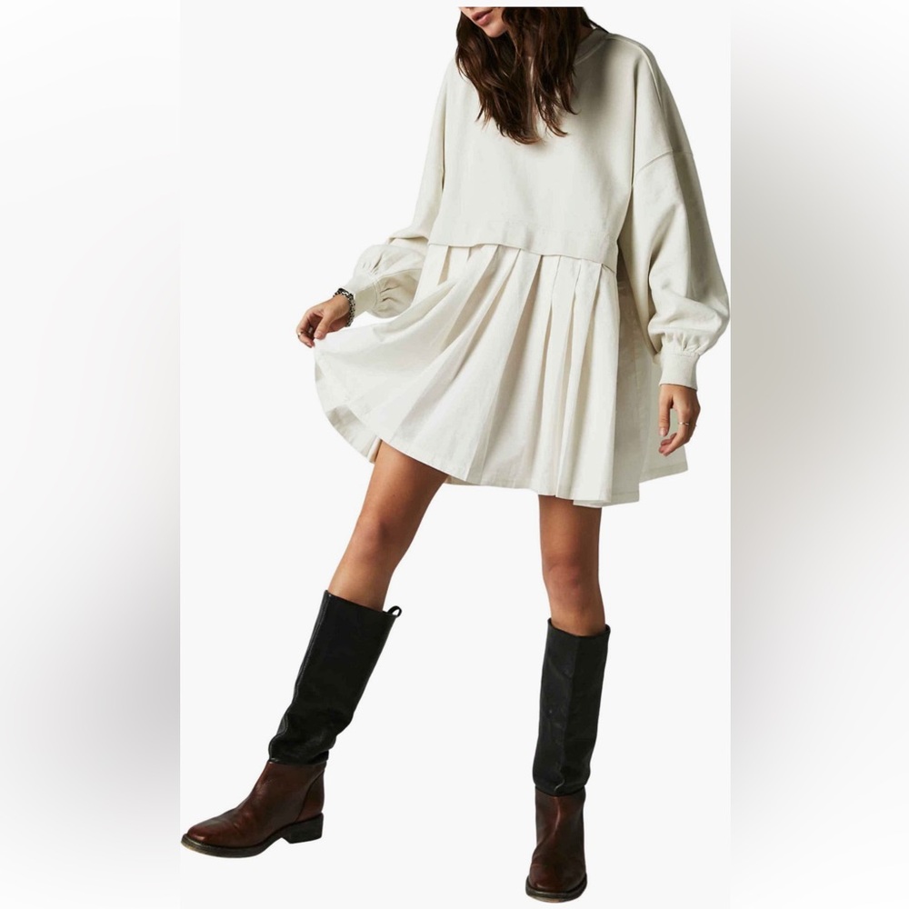 Free people Eleanor Layered Sweatshirt Minidress Size S